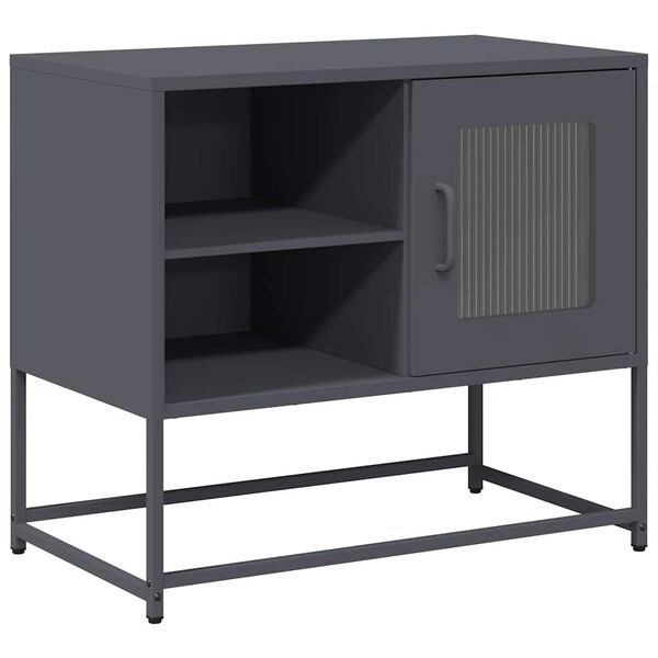 vidaXL TV-Schrank Anthrazit 68x39x60,5 cm Stahl