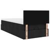 vidaXL Ottoman-Bett mit Matratze Schwarz 100x200 cm Stoff