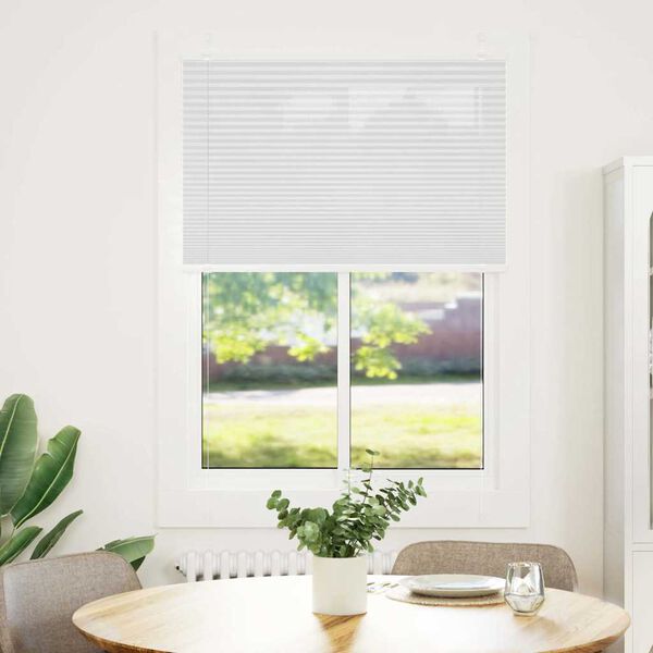 vidaXL Plissee Wei&szlig; 85x150 cm Stoffbreite 84,4 cm Polyester