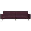 vidaXL Schlafsofa 2-Sitzer mit Fu&szlig;hocker Lila Stoff