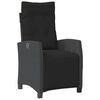 vidaXL 3-tlg. Bistro-Set mit Kissen Schwarz Poly Rattan