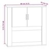 vidaXL Wandschrank Schwarz 80x33x80 cm Holzwerkstoff