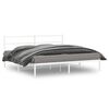 vidaXL Bettgestell mit Kopfteil Metall Wei&szlig; 183x213 cm