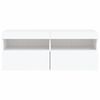 vidaXL TV-Wandschrank mit LED-Leuchten Wei&szlig; 100x30x40 cm