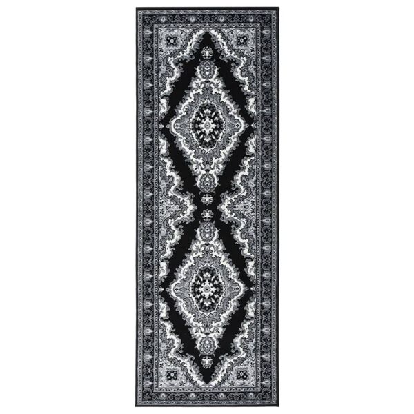 vidaXL Teppichl&auml;ufer BCF Schwarz 60x150 cm