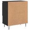 vidaXL Sideboard 3 pcs Schwarz Eichen-Optik 60 x 35 x 70 cm