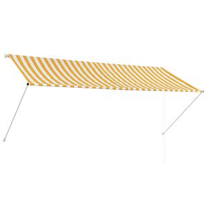 vidaXL Einziehbare Markise 300&times;150 cm Gelb und Wei&szlig;