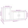 vidaXL 2-tlg. TV-Schrank-Set Grau Sonoma Holzwerkstoff