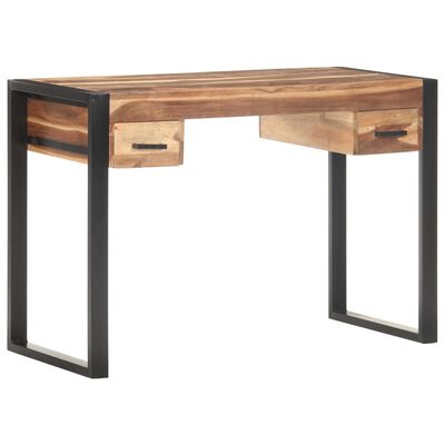 vidaXL Schreibtisch 110x50x76 cm Massivholz