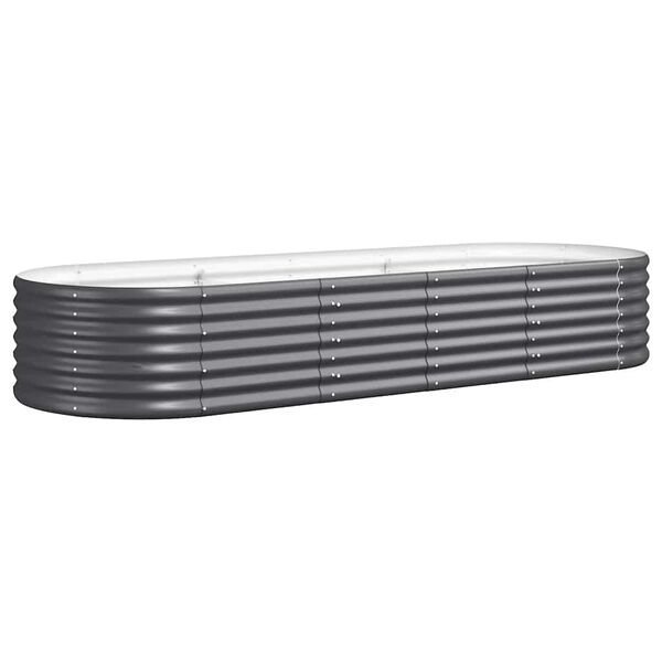 vidaXL Hochbeet Verzinkter Stahl 224x80x36 cm Anthrazit