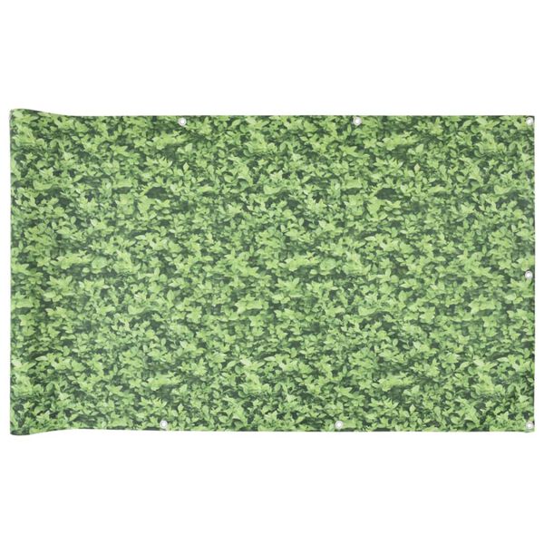 vidaXL Balkon-Sichtschutz Pflanzen-Optik Gr&uuml;n 1000x75 cm PVC