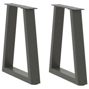 vidaXL Couchtischbeine V-Form 2 St&uuml;ck Anthrazit 28x(42-43,3) cm Stahl