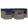 vidaXL Garten-Sofa-Set 7 Stk. 6-Sitzanzahl Grau
