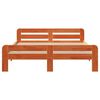 vidaXL Massivholzbett ohne Matratze Wachsbraun 140x200 cm Kiefernholz
