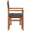 vidaXL Klappstuhl f&uuml;r Regisseure Grau 56 x 54 x 87 cm Massivholz Teak
