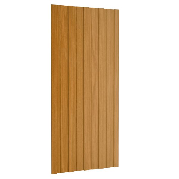 vidaXL Dachpaneele 36 Stk. Verzinkter Stahl Holzoptik Hell 100x45 cm