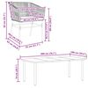 vidaXL 9-tlg. Garten-Essgruppe mit Kissen Schwarz Poly Rattan Glas