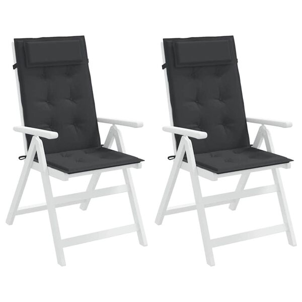 vidaXL Hochlehner-Auflagen 2 Stk. Schwarz Oxford-Gewebe