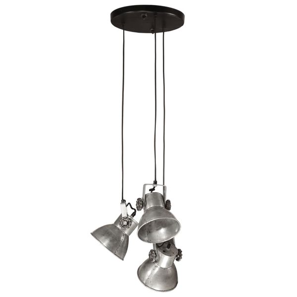 vidaXL H&auml;ngelampe 25 W Vintage-Silbern 30x30x100 cm E27