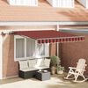 vidaXL Markise Manuell Einziehbar mit LED 300x250 cm Orange & Braun