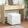 vidaXL Hocker Wei&szlig; 41 x 41 x 40 cm Kunstleder und Engineering Holz