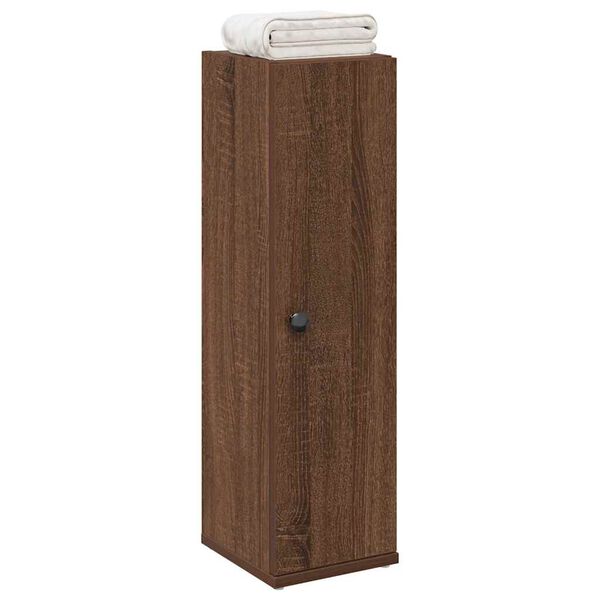 vidaXL Badezimmerschrank mit Rollenhalter Braun Eichen-Optik