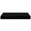 vidaXL Schweberegale 2 Stk. Hochglanz-Schwarz 40x23x3,8 cm MDF