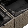 vidaXL Garten-Sofa-Set mit Kissen mit Kissen 5 pcs Grau Poly Rattan