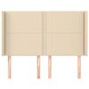 vidaXL Kopfteil mit Ohren Creme 147x16x118/128 cm Stoff