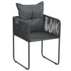vidaXL 9-tlg. Garten-Essgruppe PVC Rattan Schwarz und Braun