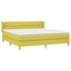 vidaXL Boxspringbett mit Matratze Gr&uuml;n 180x200 cm Stoff