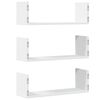 vidaXL Wandregale 3 Stk. Wei&szlig; 58x18x18 cm Holzwerkstoff