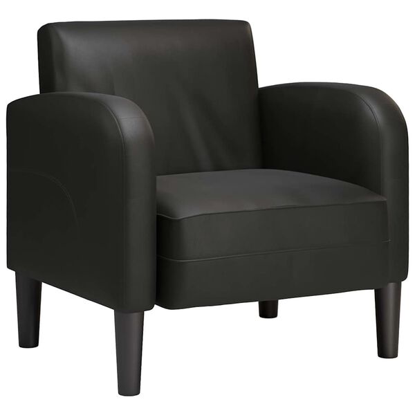 vidaXL Sessel mit Armlehnen Schwarz 54 cm Kunstleder
