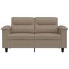 vidaXL 2-Sitzer-Sofa Taupe 120 cm Mikrofasergewebe