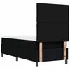 vidaXL Boxspringbett mit Matratze Schwarz 80 x 200 cm Stoff
