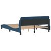 vidaXL Bettgestell mit Kopfteil "Dover" Blau 160x200 cm Stoff