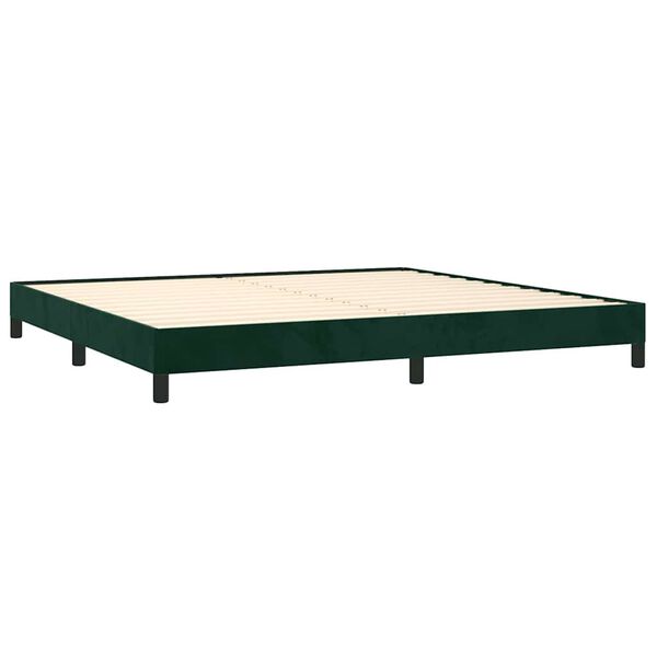 vidaXL Bettgestell ohne Matratze Dunkelgr&uuml;n 200x200 cm Samt