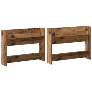 vidaXL Schuhschrank 2 stk. 80 x 18 x 60 cm Holzwerkstoff Altholz