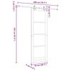 vidaXL Schiebet&uuml;r Natur 78 x 232 cm Massivholz Kiefer und Glas