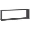 vidaXL W&uuml;rfelregale 2 Stk. Grau 80x15x26,5 cm Holzwerkstoff