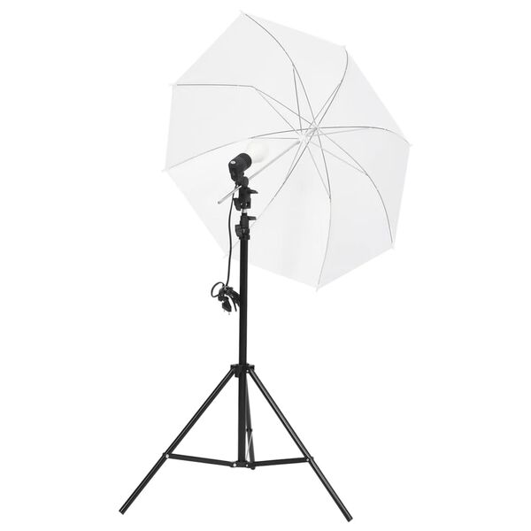 vidaXL Fotostudio-Set mit Leuchte, Hintergrund-Set und Aufnahmetisch