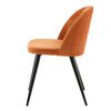 Venture Home Esszimmerst&uuml;hle 2 Stk. Velvet Samt Schwarz und Rostorange