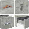 vidaXL Aufbewahrungsbettgestell Beton Grau 150 x 200 cm Holzwerkstoff