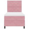 vidaXL Boxspringbett mit Matratze mit Kopfteil Rosa 100 x 200 cm Stoff