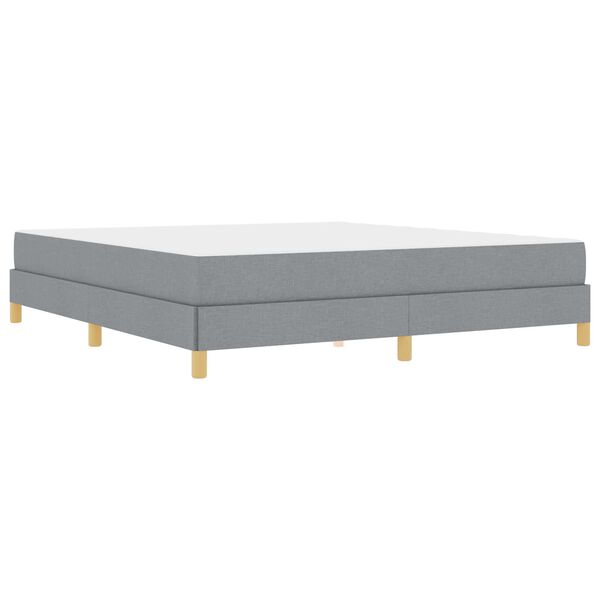 vidaXL Boxspringbett mit Matratze Hellgrau 180 x 200 cm Stoff