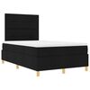 vidaXL LED Boxspringbett mit Matratze Schwarz 120 x 200 cm Stoff