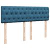 vidaXL Boxspringbett mit Matratze Blau 160x200 cm Samt