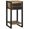 vidaXL Beistelltisch mit Regal Braun 40 x 40 x 80 cm Massivholz Mango
