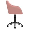 vidaXL Esszimmerst&uuml;hle 6 Stk. Drehbar Rosa Samt