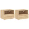 vidaXL TV-Wandschr&auml;nke 2 Stk. Sonoma-Eiche 40x30x30 cm Holzwerkstoff